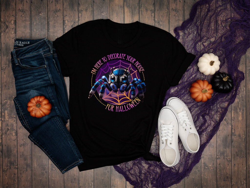 Here To Decorate Your House For Halloween Adult Soft T-Shirt