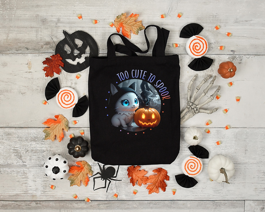 Too Cute to Spook Trick-or-Treat Tote Bag