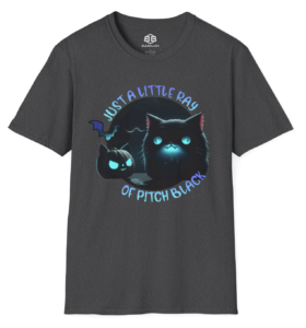 Just a Little Ray of Pitch Black Adult Soft T-Shirt