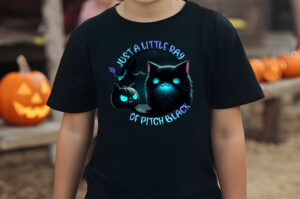 Just a Little Ray of Pitch Black Kids Softstyle T-Shirt