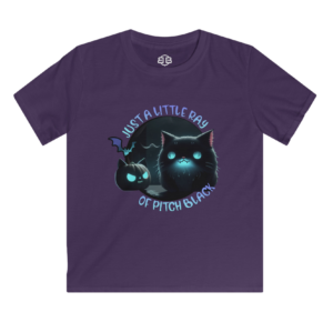 Just a Little Ray of Pitch Black Kids Softstyle T-Shirt