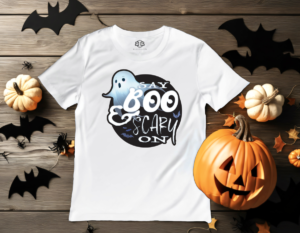 Say Boo & Scary On Adult Soft T-Shirt